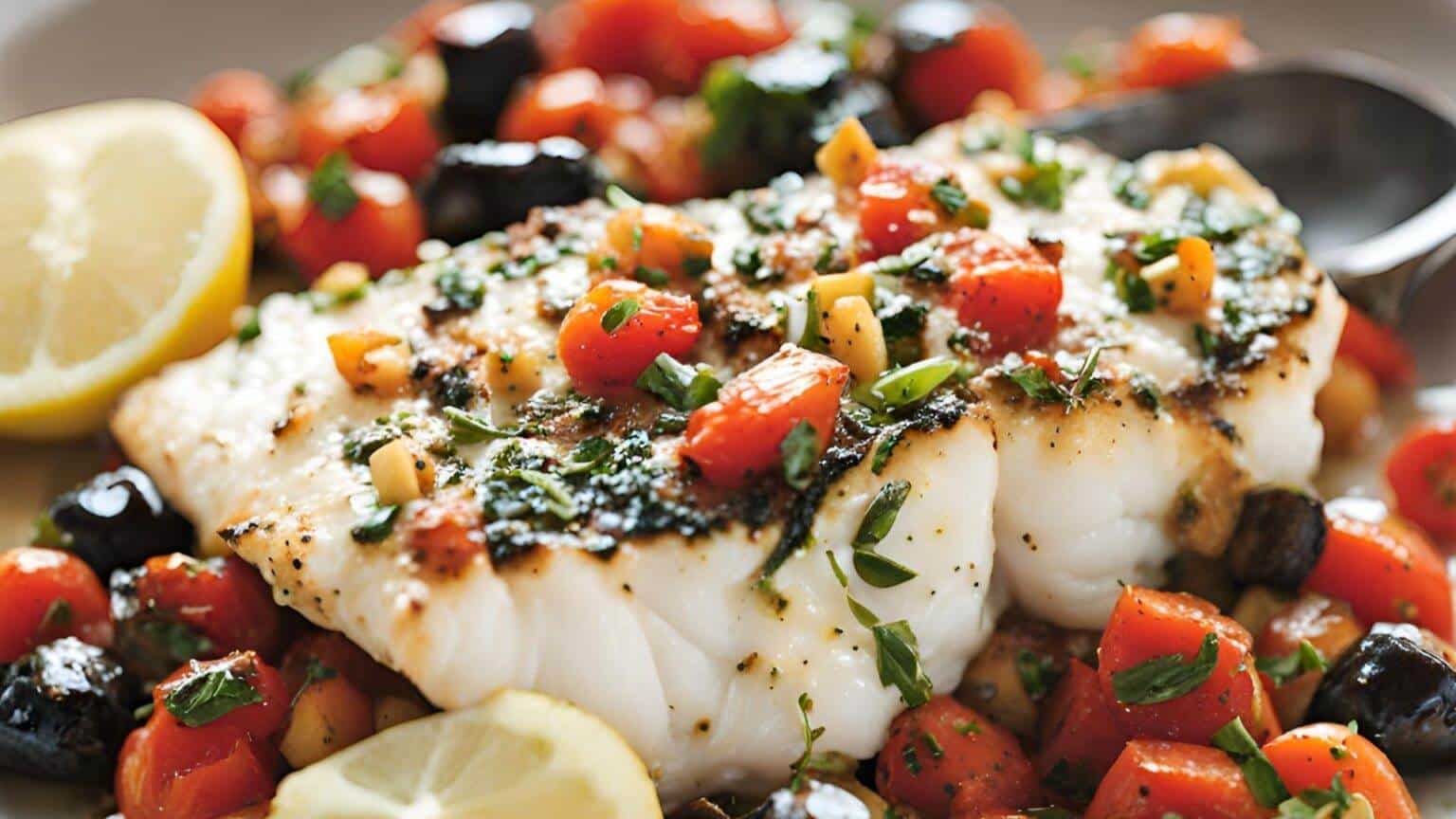 One-Pan Mediterranean Cod | Lola Jay Yum!