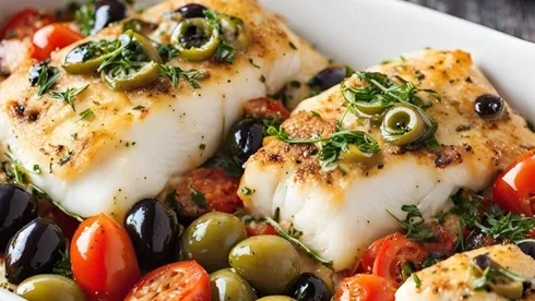 One-Pan Mediterranean Cod